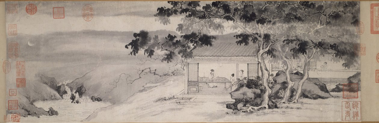 Beber à noite, dinastia Ming, c.1520-23 de Yin Tang