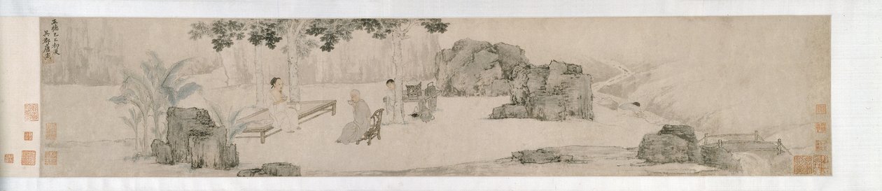 Beber chá debaixo da árvore Wutong de Yin Tang
