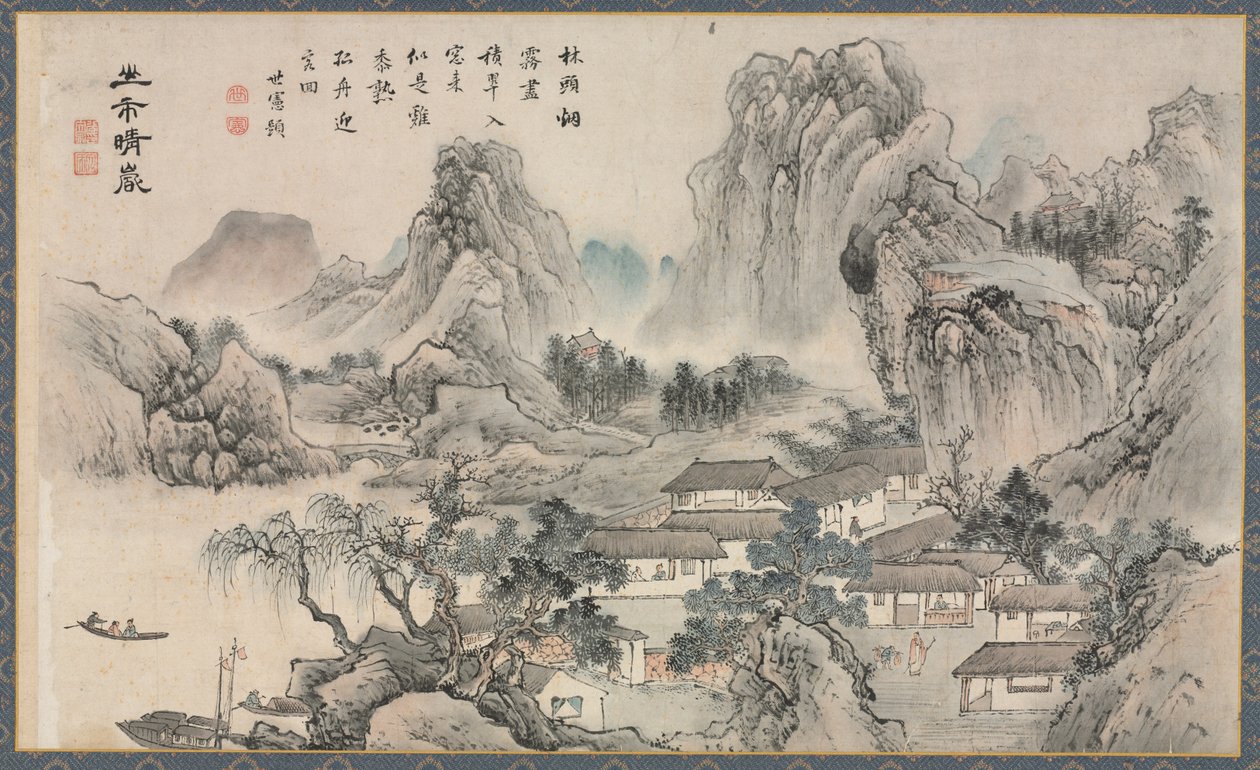 Vista dos Rios Xiao e Xiang, 1788. de Tani Bunch