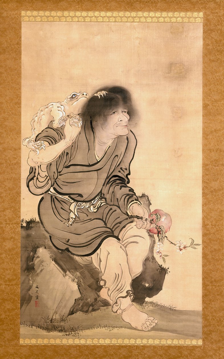 Xiama (tinta e cor clara sobre seda) de Tani Buncho