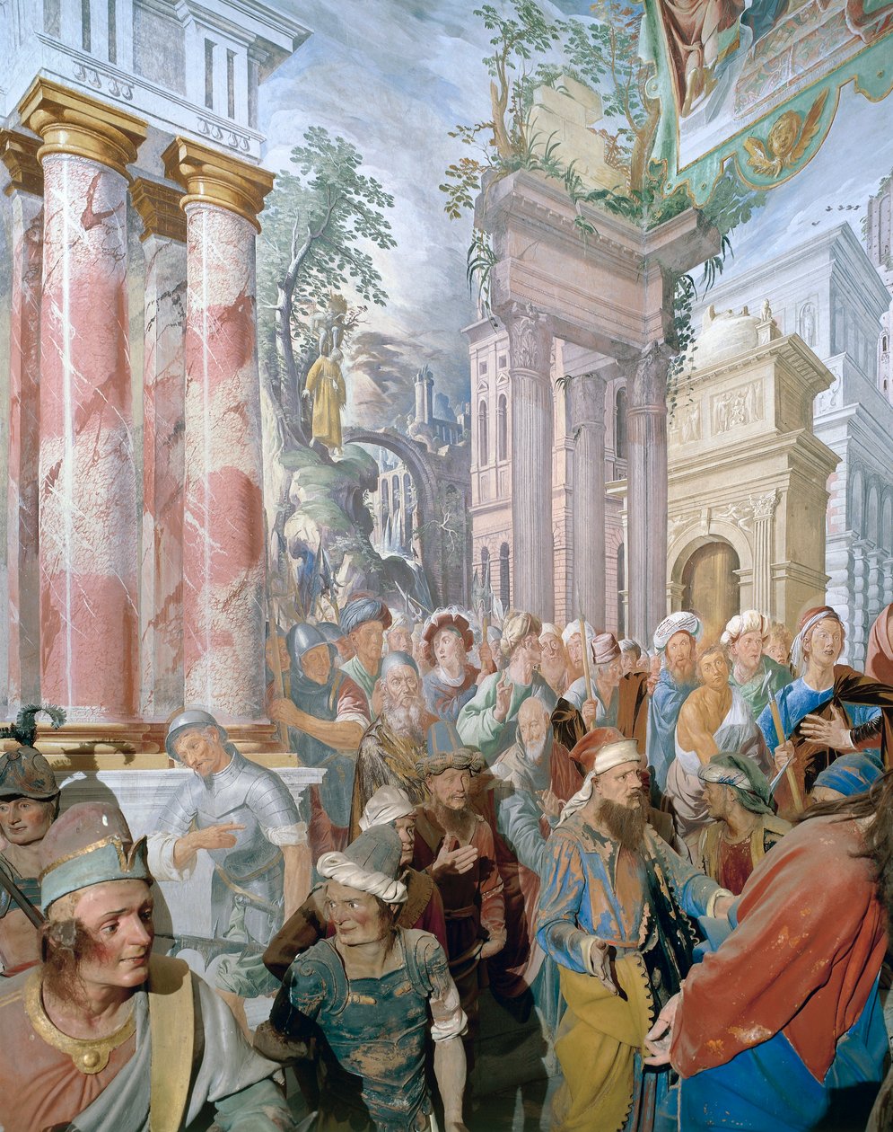 Fresco por Tanzio da Varallo, Capela XXVII do Sacromonte, Varallo, Piemonte, Itália de Tanzio da Varallo