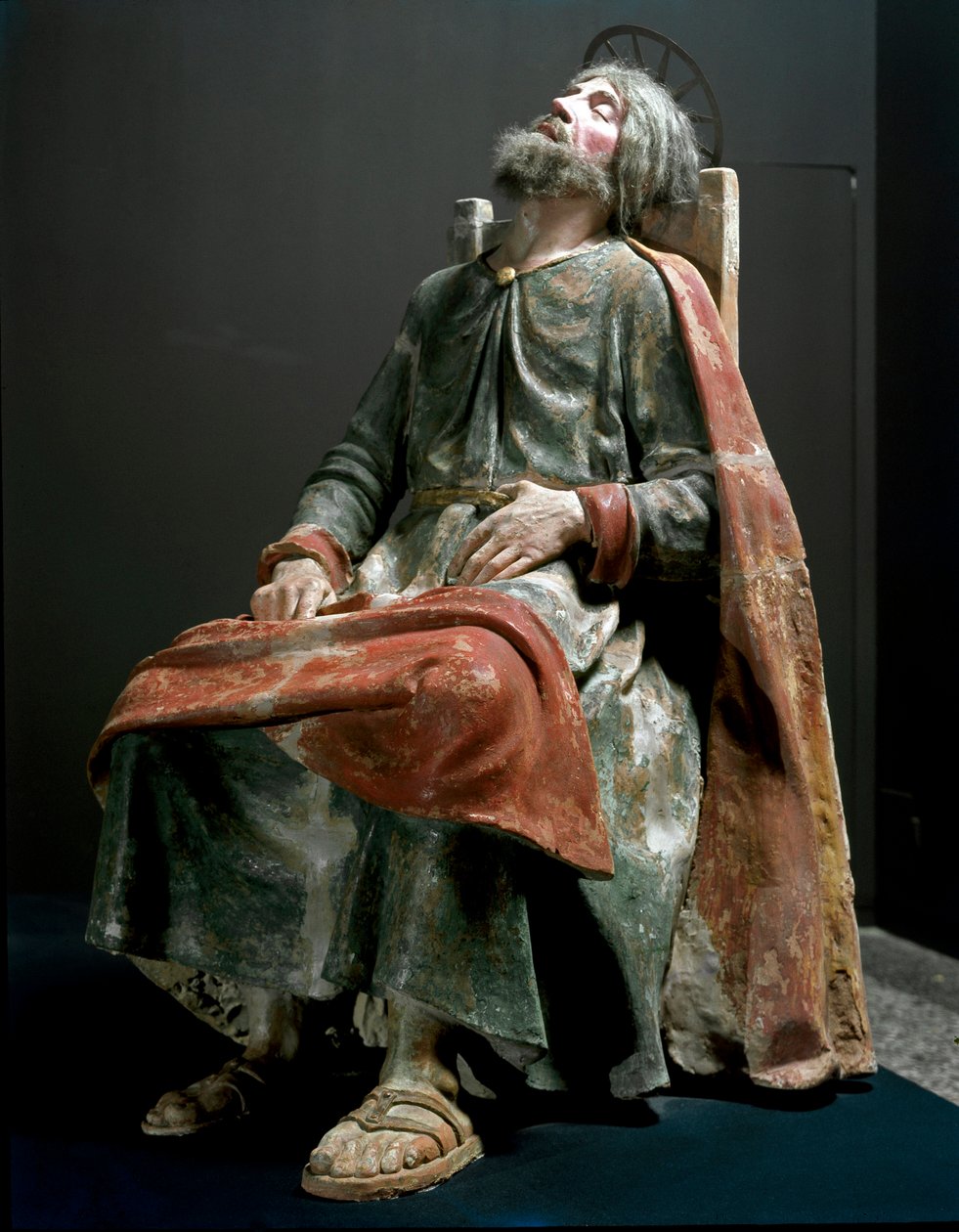 O anjo anunciando a José o nascimento de Jesus Detalhe de São José. Escultura de Tanzio da Varallo (Antonio d