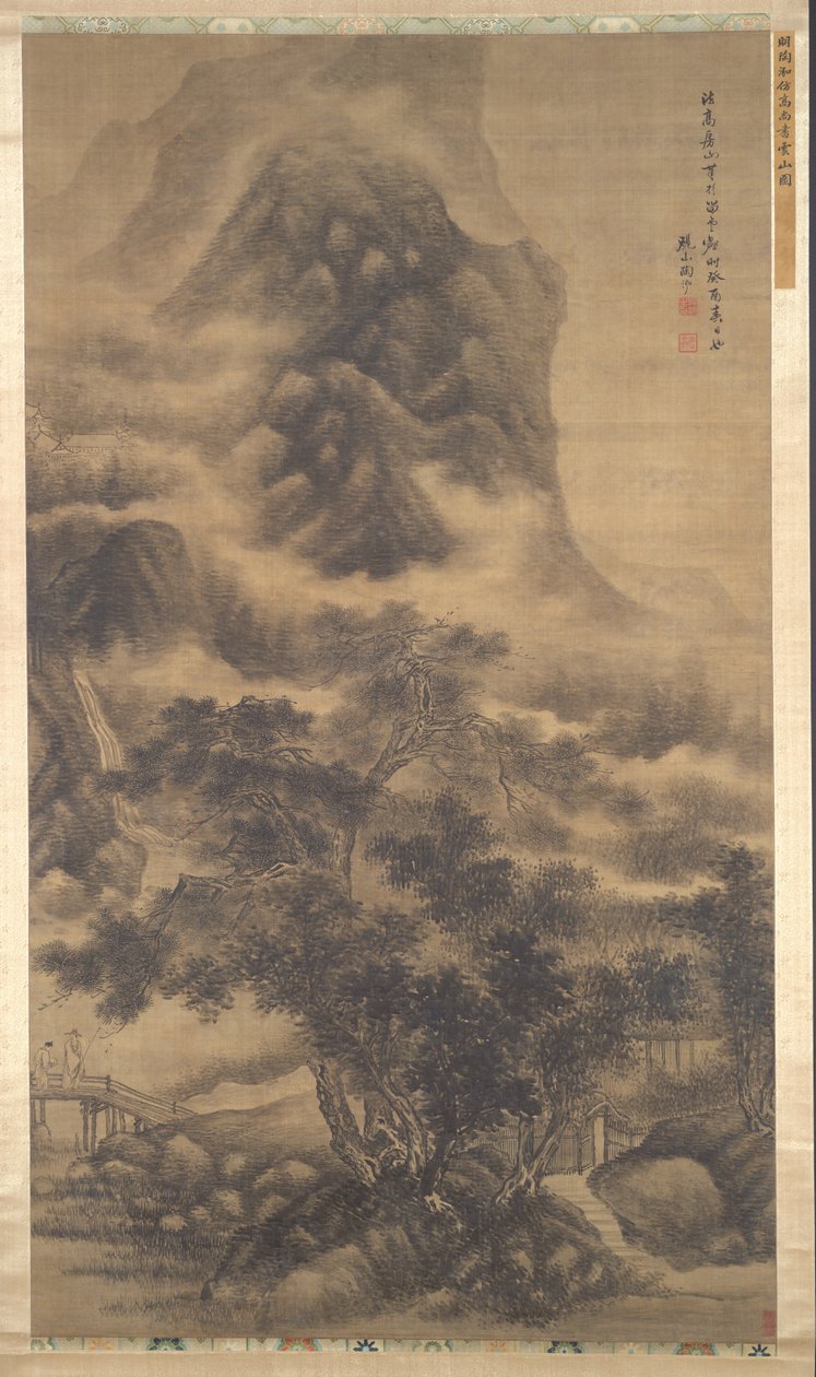 Nuvens visitando um retiro de montanha de Tao Hong
