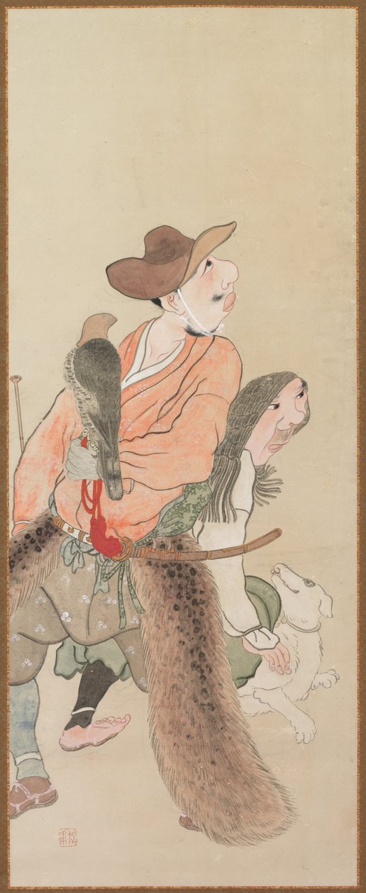 Figuras de gênero, c. 1816 de Tatabe Socho