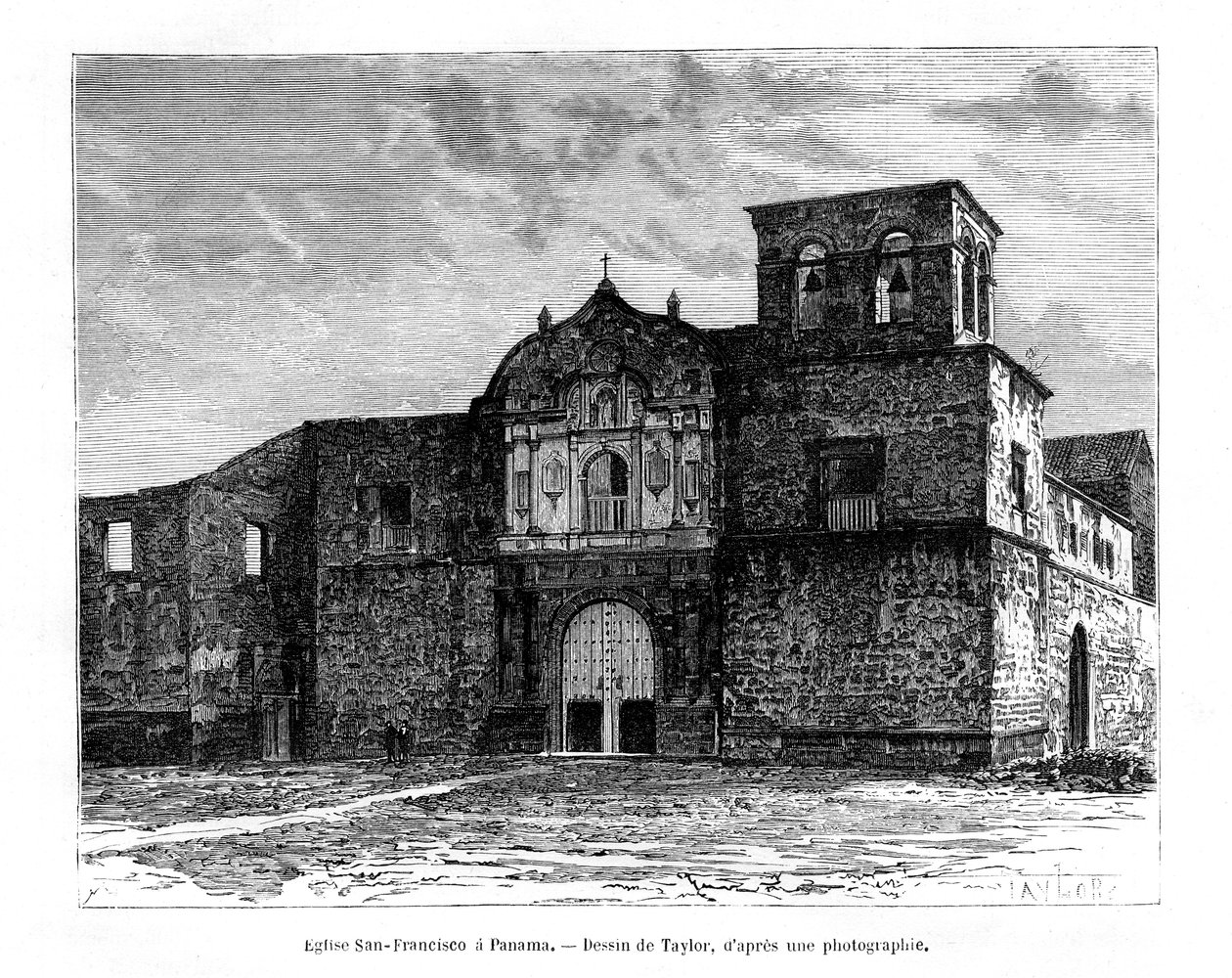 Igreja de São Francisco, Panamá, América Central, século XIX de Taylor