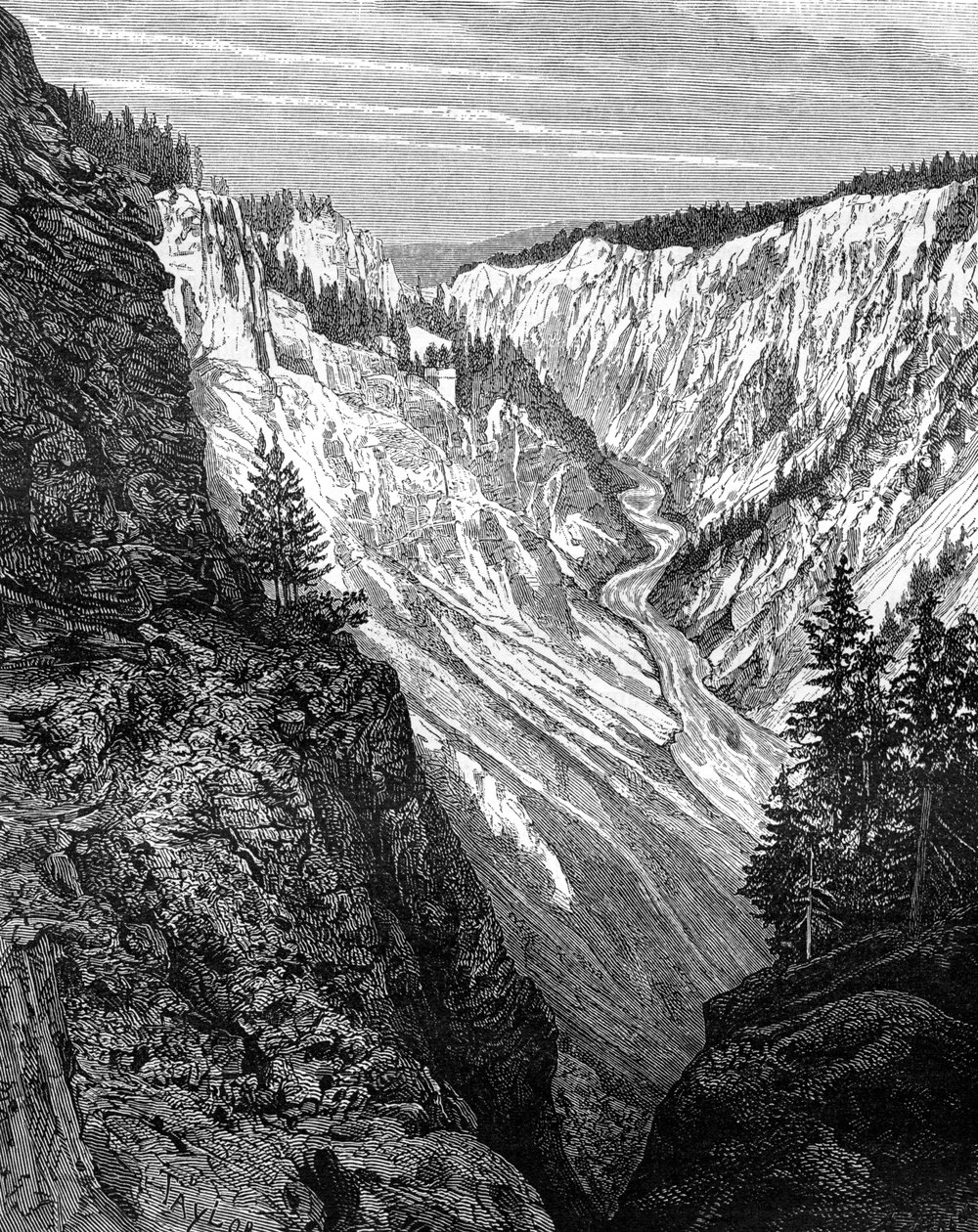 Grand Canyon, parque nacional de Yellowstone, EUA, século XIX. de Taylor