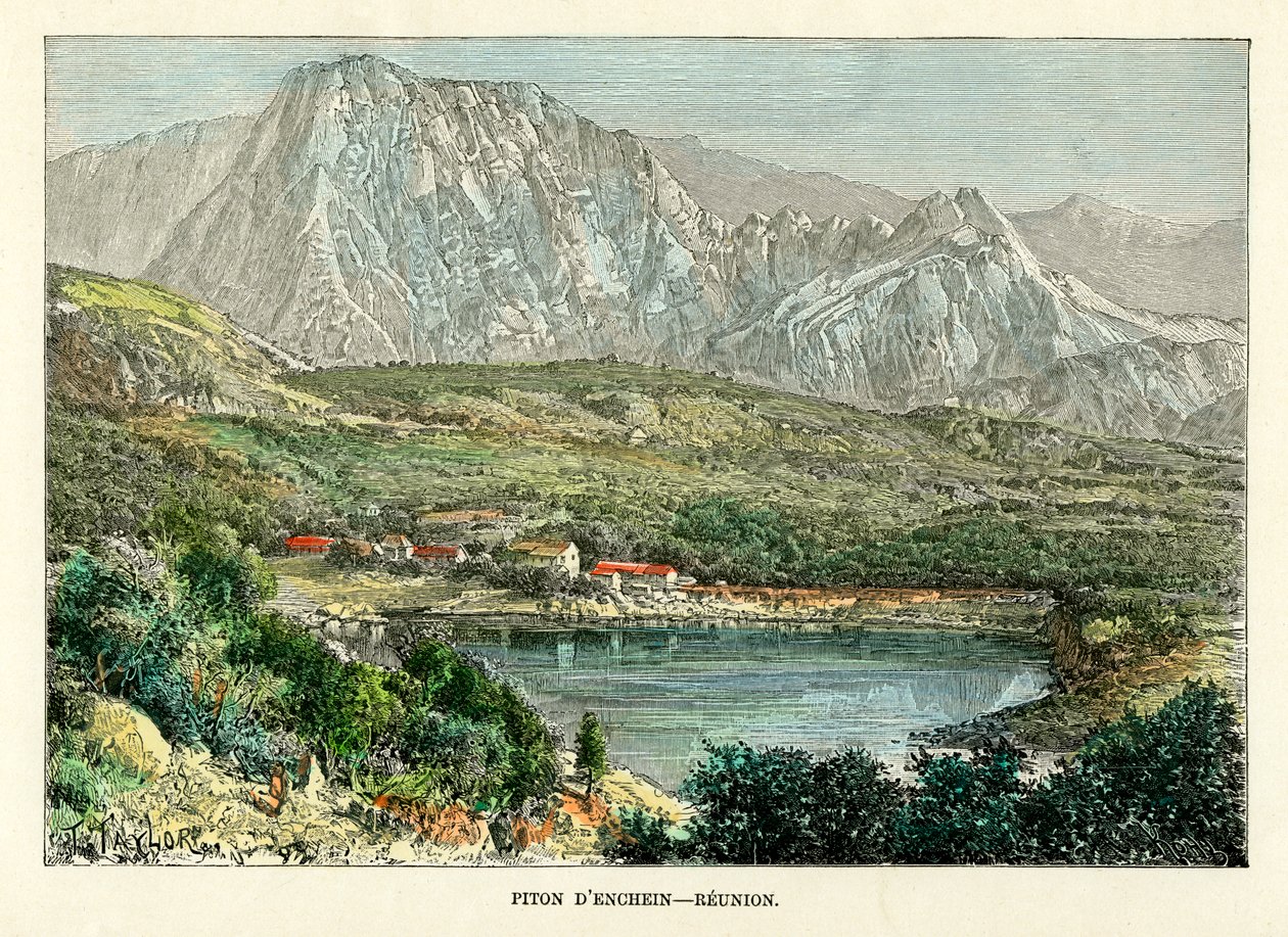 Piton d&39;Enchein, Reunião, c1880. de Taylor
