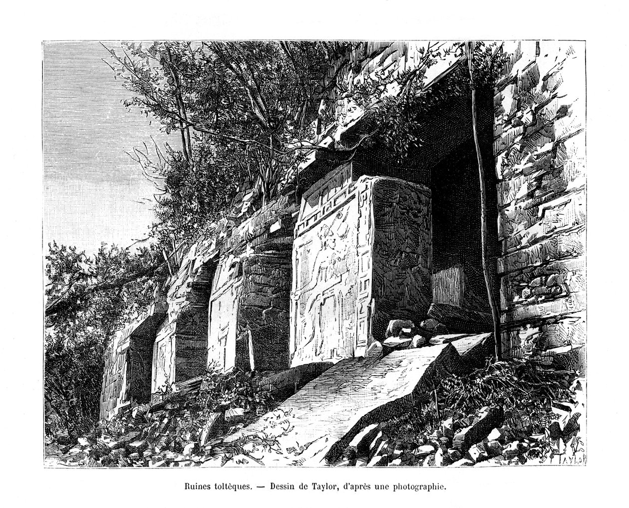 Ruínas toltecas, México, século XIX de Taylor