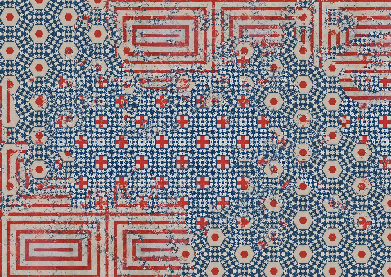 Abstract Flag, 2014 (Colagem sobre tela) de Teis Albers