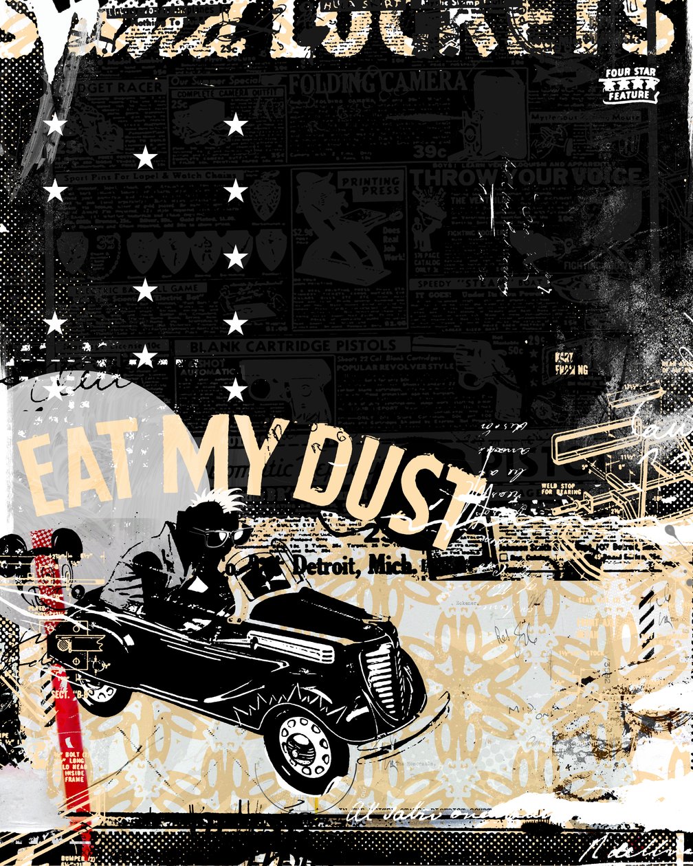 Eat my Dust, 2014 (Colagem sobre tela) de Teis Albers