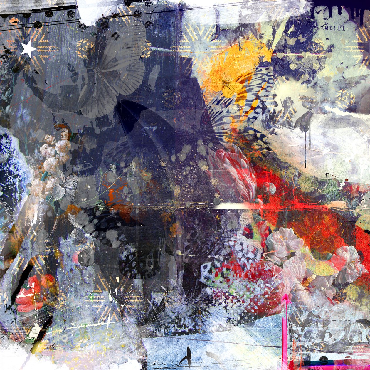 Fall from grace, 2015 (mídia mista sobre tela) de Teis Albers
