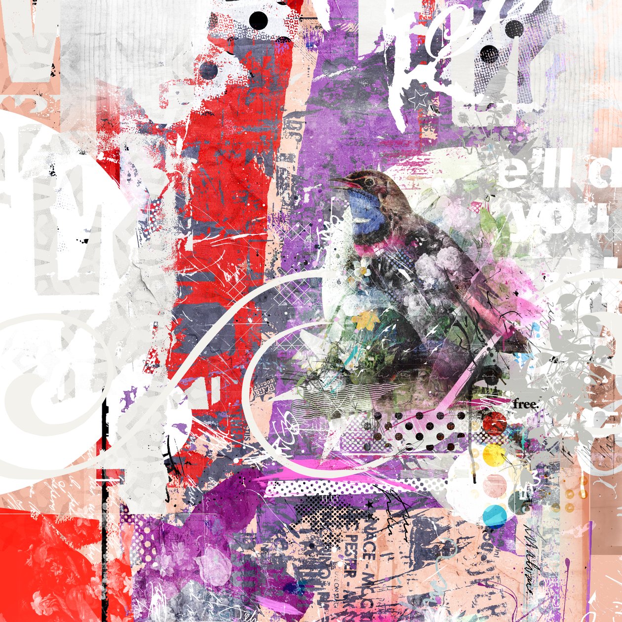 Get it On, 2015 (Colagem sobre tela) de Teis Albers