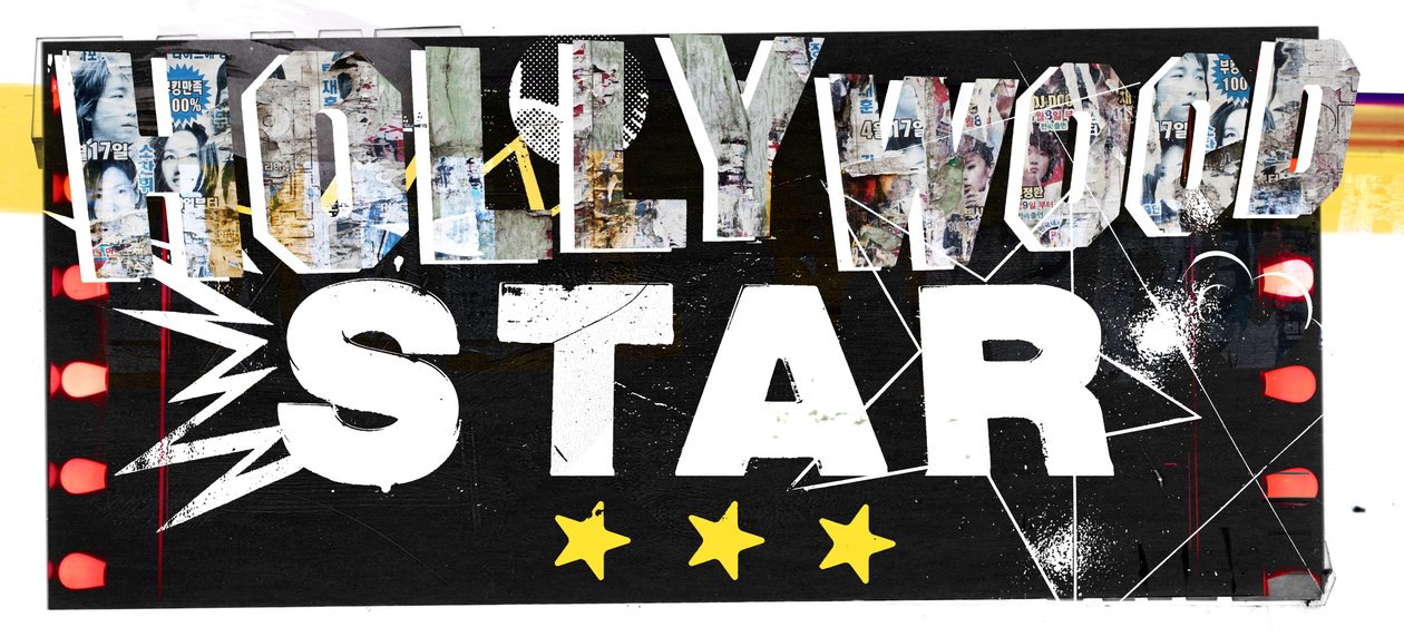 Hollywood Star, 2015 (Colagem sobre tela) de Teis Albers