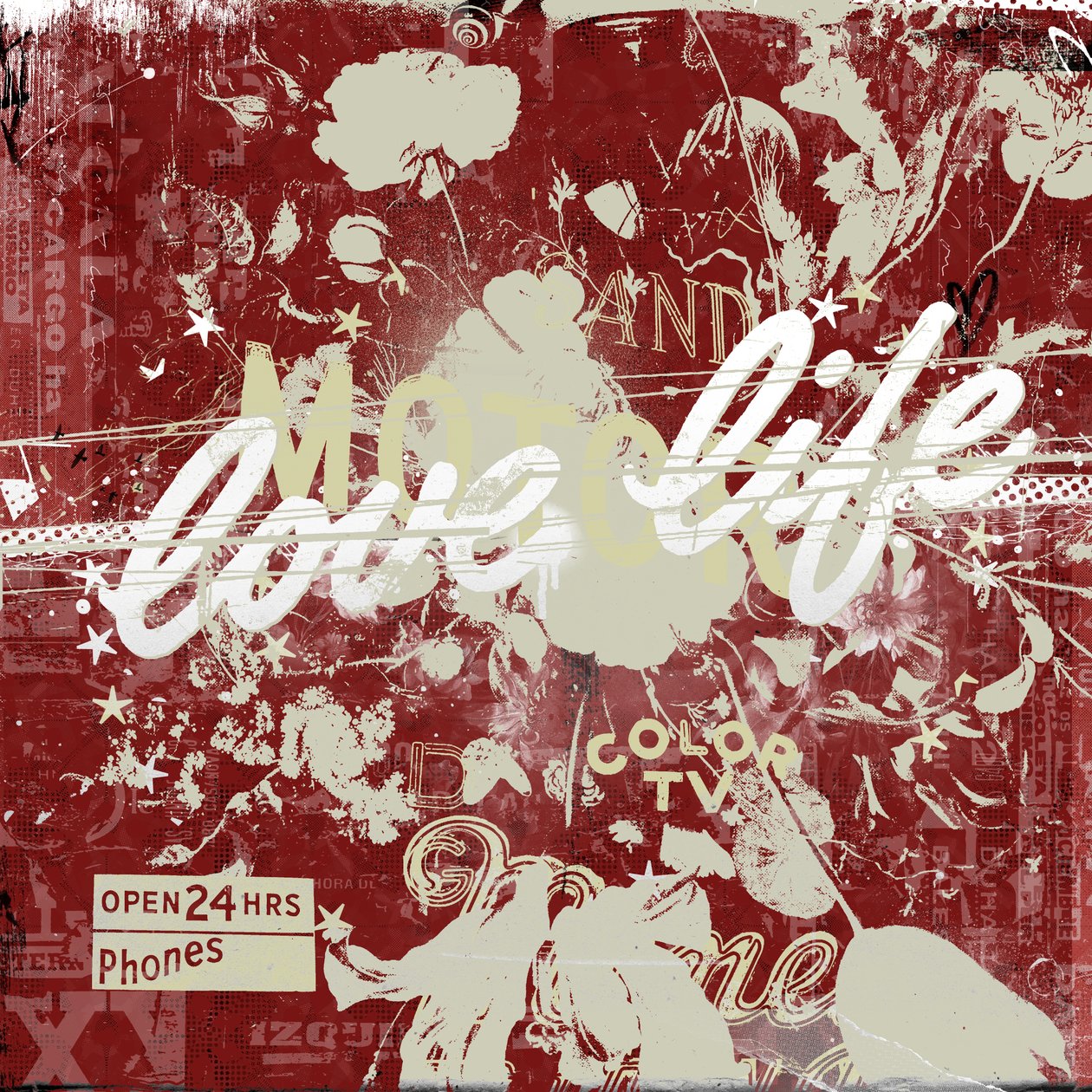 Love Life, 2015 (Colagem sobre tela) de Teis Albers