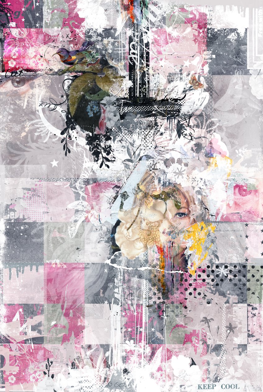 Nature Patchwork, 2016 (Colagem sobre tela) de Teis Albers