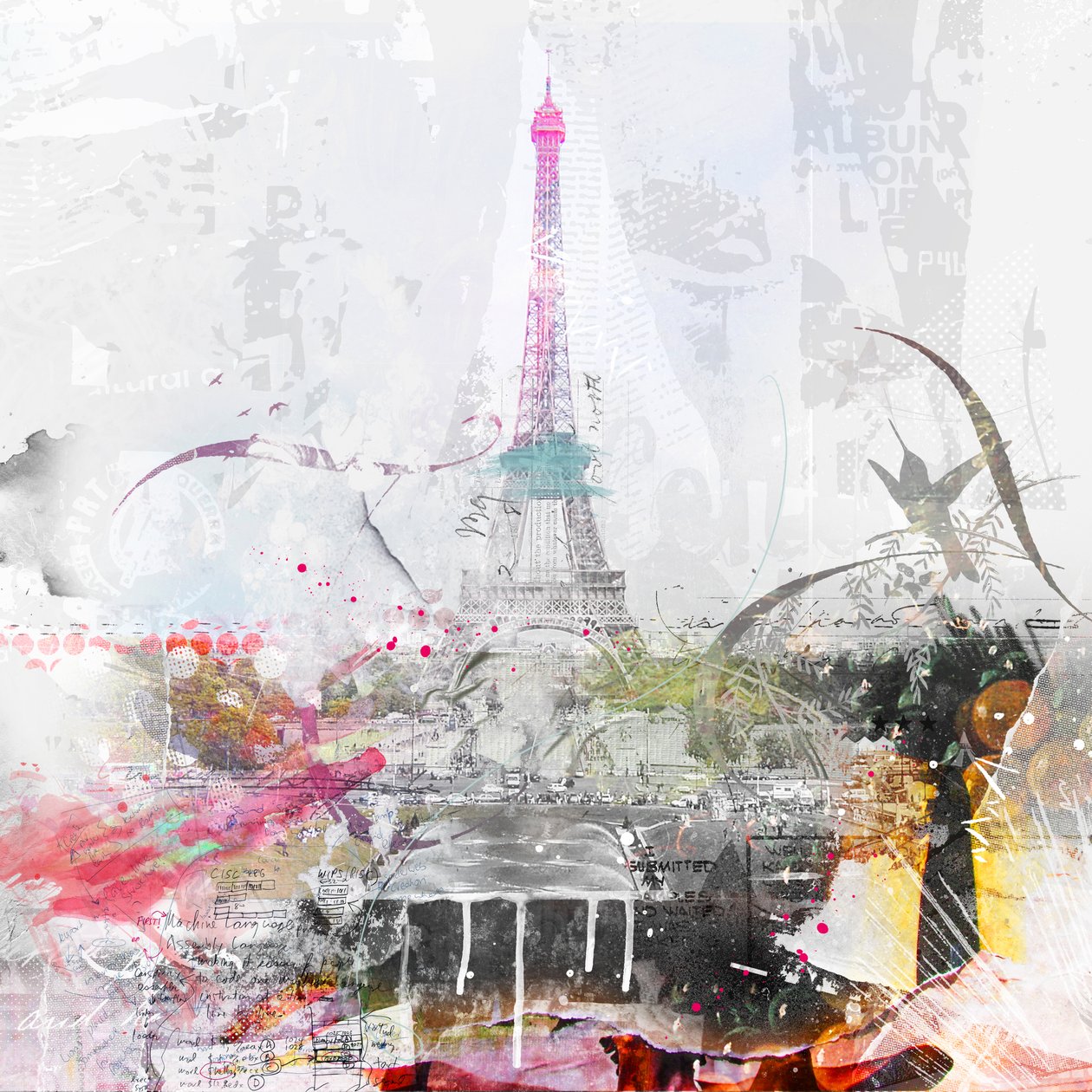 Paris, 2014 (Colagem sobre tela) de Teis Albers