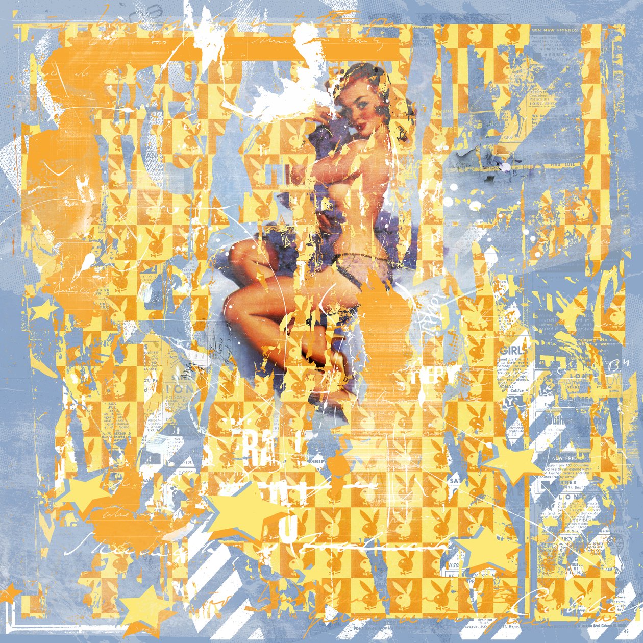 Pin up II, 2015 (Colagem sobre tela) de Teis Albers