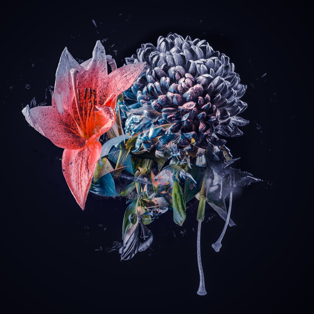 Pequeno Bouquet, 2018 (Colagem sobre tela) de Teis Albers