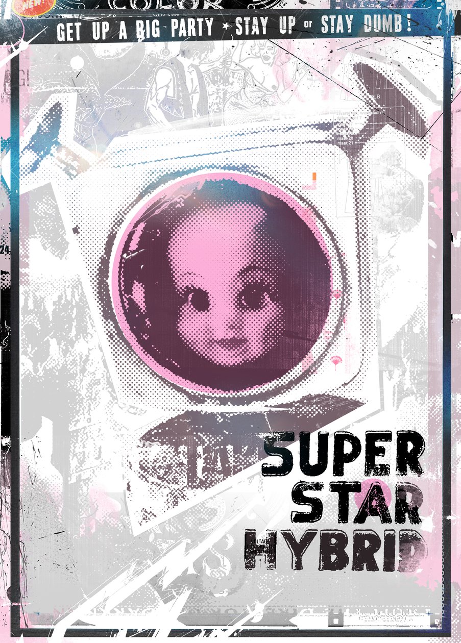 Super Star Hybrid, 2016 (Colagem sobre tela) de Teis Albers