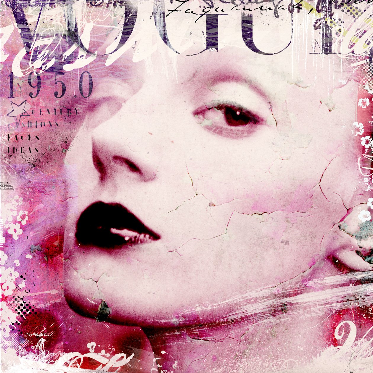 Vogue 1950, 2016 (Colagem sobre tela) de Teis Albers