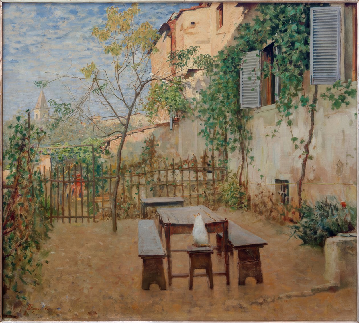 Septembermorgen em Settignano de Telemaco Signorini