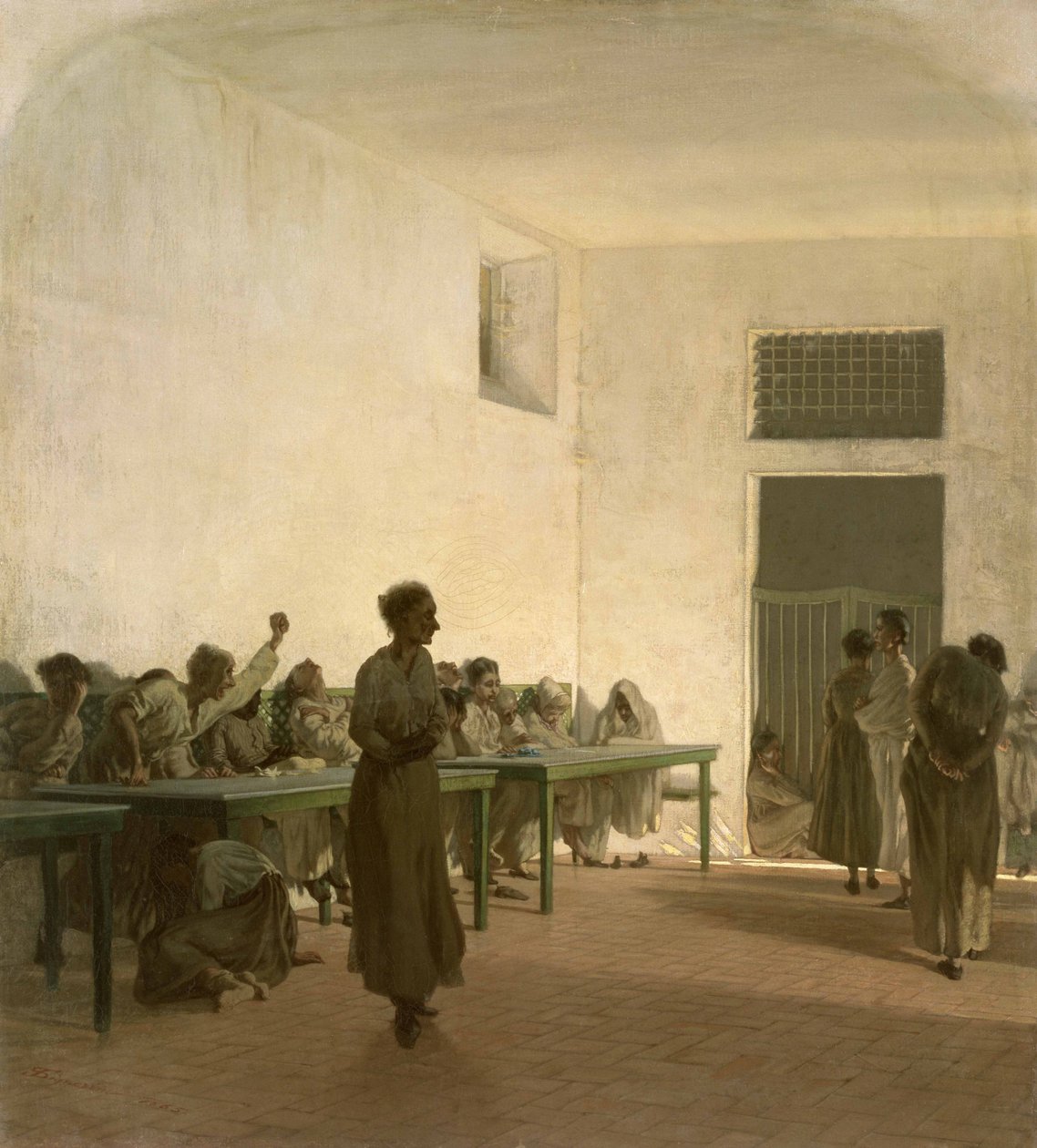 O Madhouse, 1865 de Telemaco Signorini
