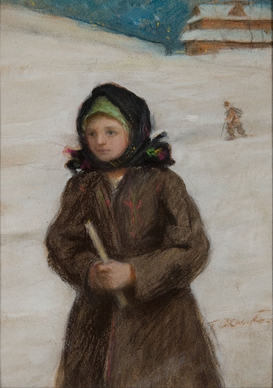 n menina com um castiçal: nPolski: menina de gromnicany de Teodor Axentowicz