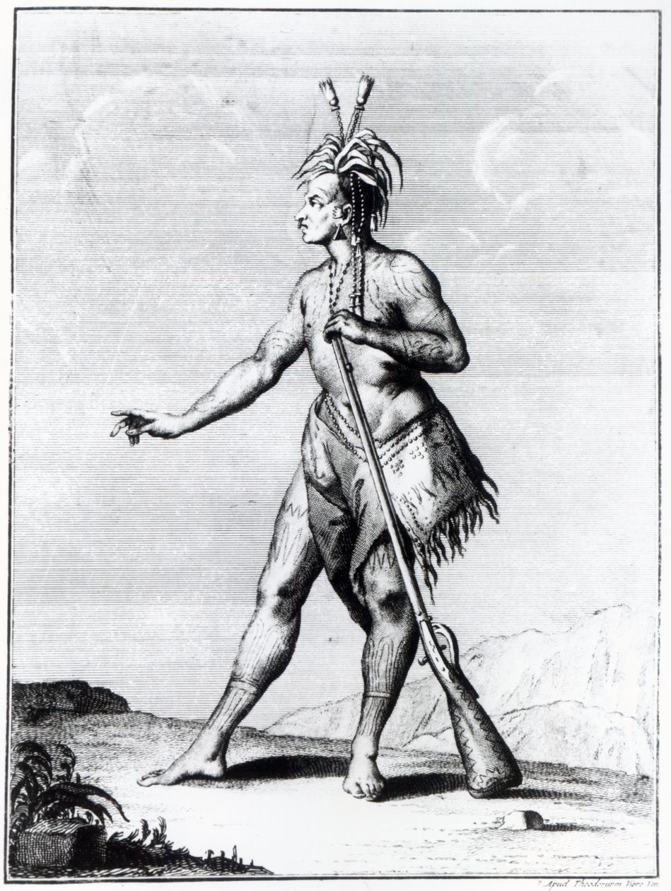 Homem Iroquois, habitante do Canadá de Teodoro Viero