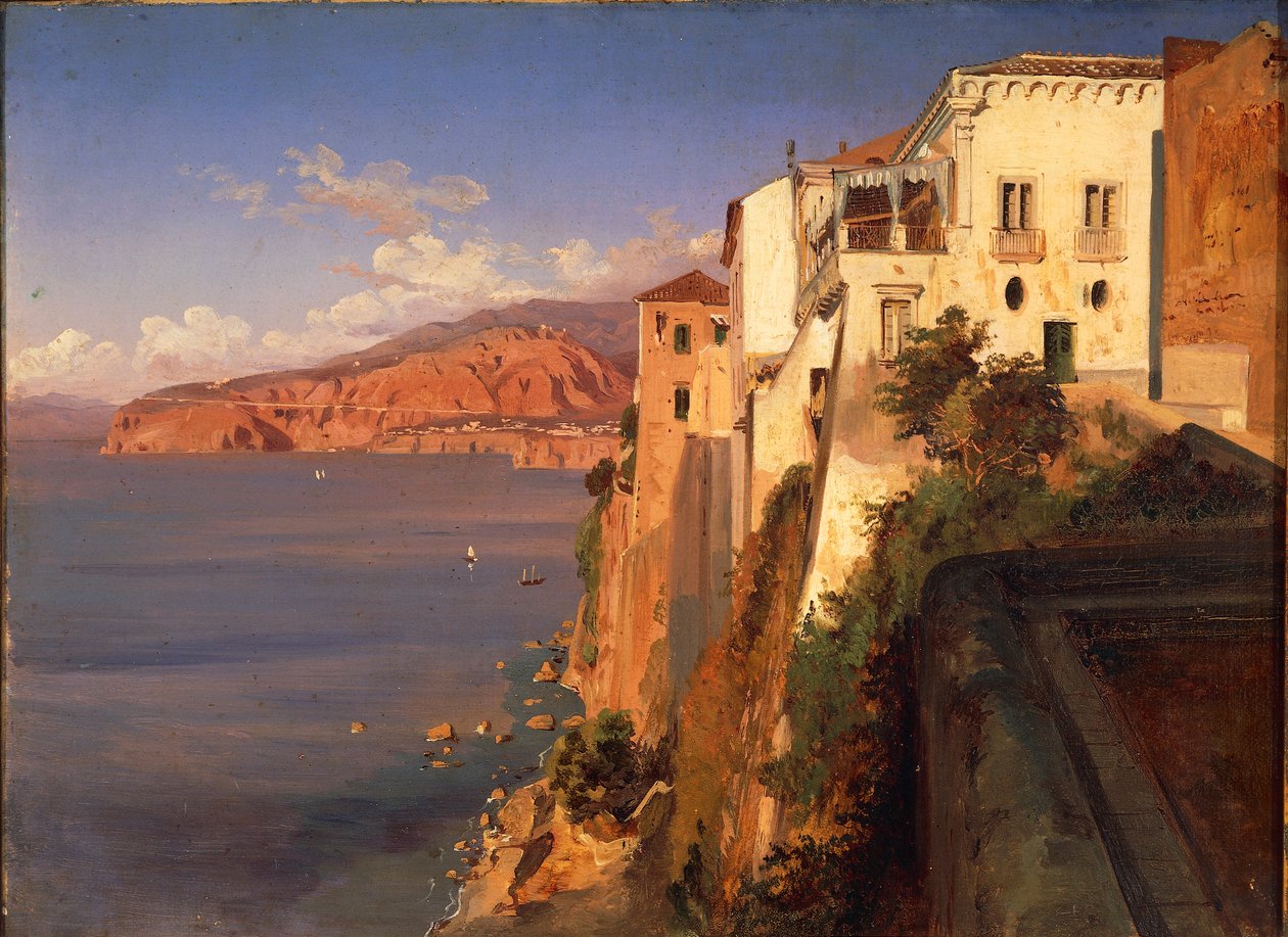 Itália, a casa de Torquato Tasso em Sorrento (óleo sobre tela) de Teodoro Duclere