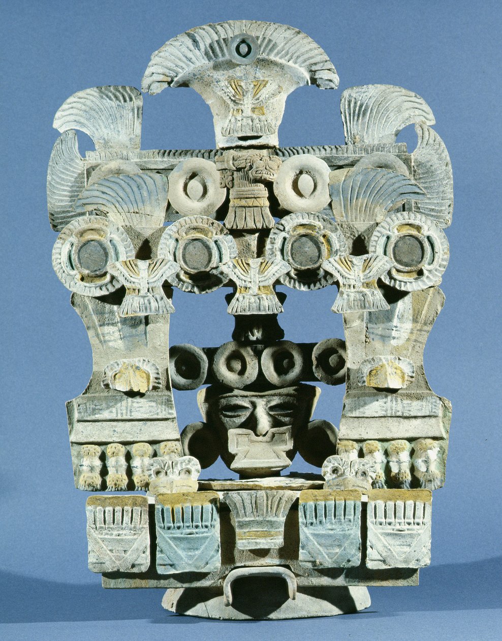 Tampa de um braseiro de incenso (cerâmica) de Teotihuacan