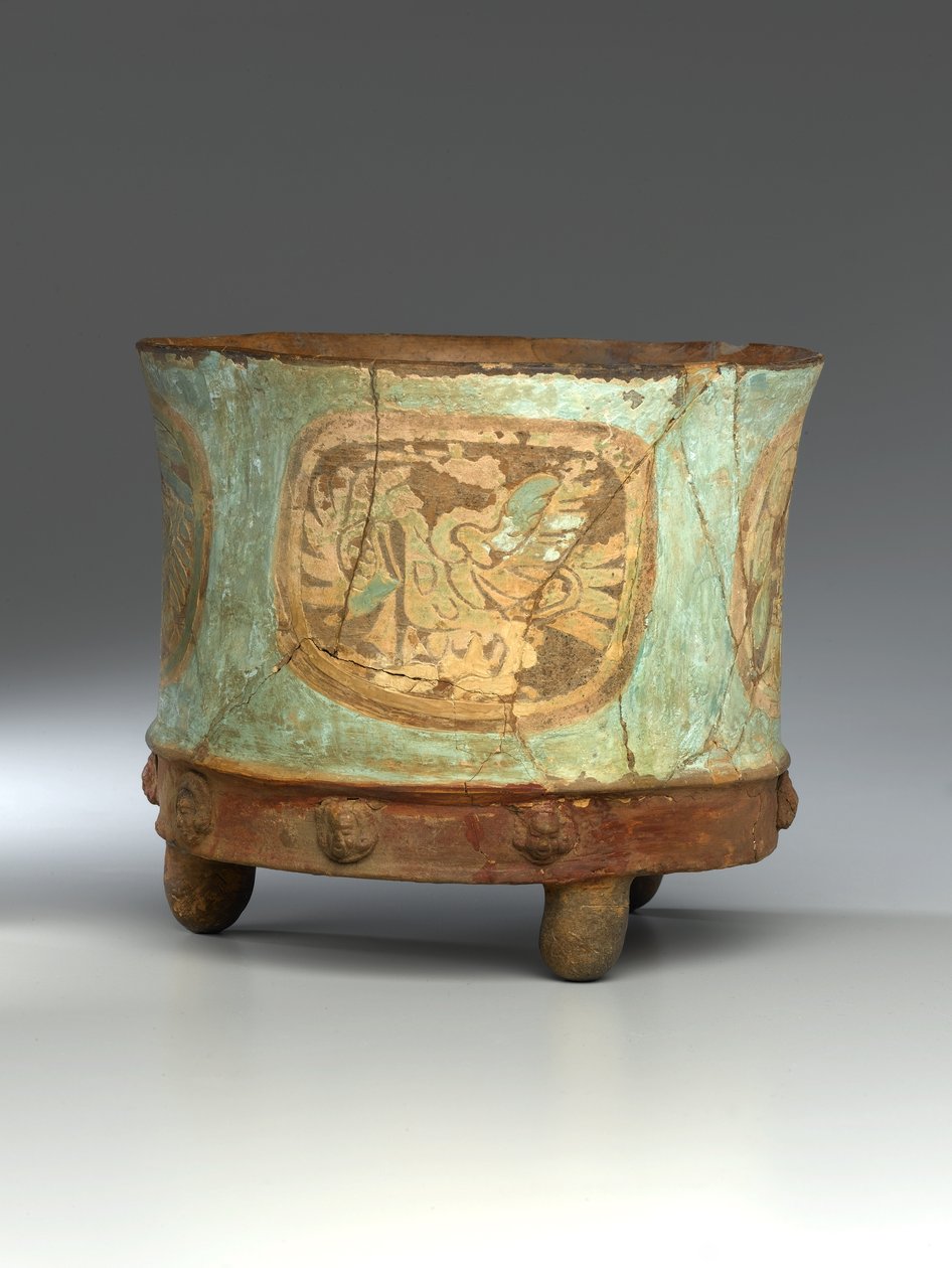 Frasco do tripé, c.800 (argila) (veja também 278901 & 278903-278904) de Teotihuacan