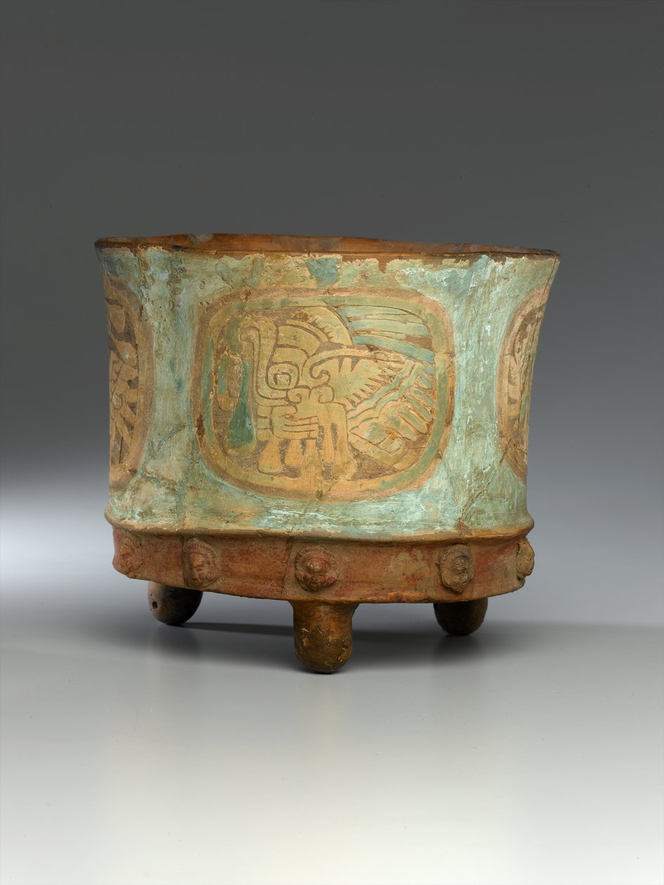 Frasco do Tripé, c.800 (argila) (veja também 278901-278902 e 278904) de Teotihuacan