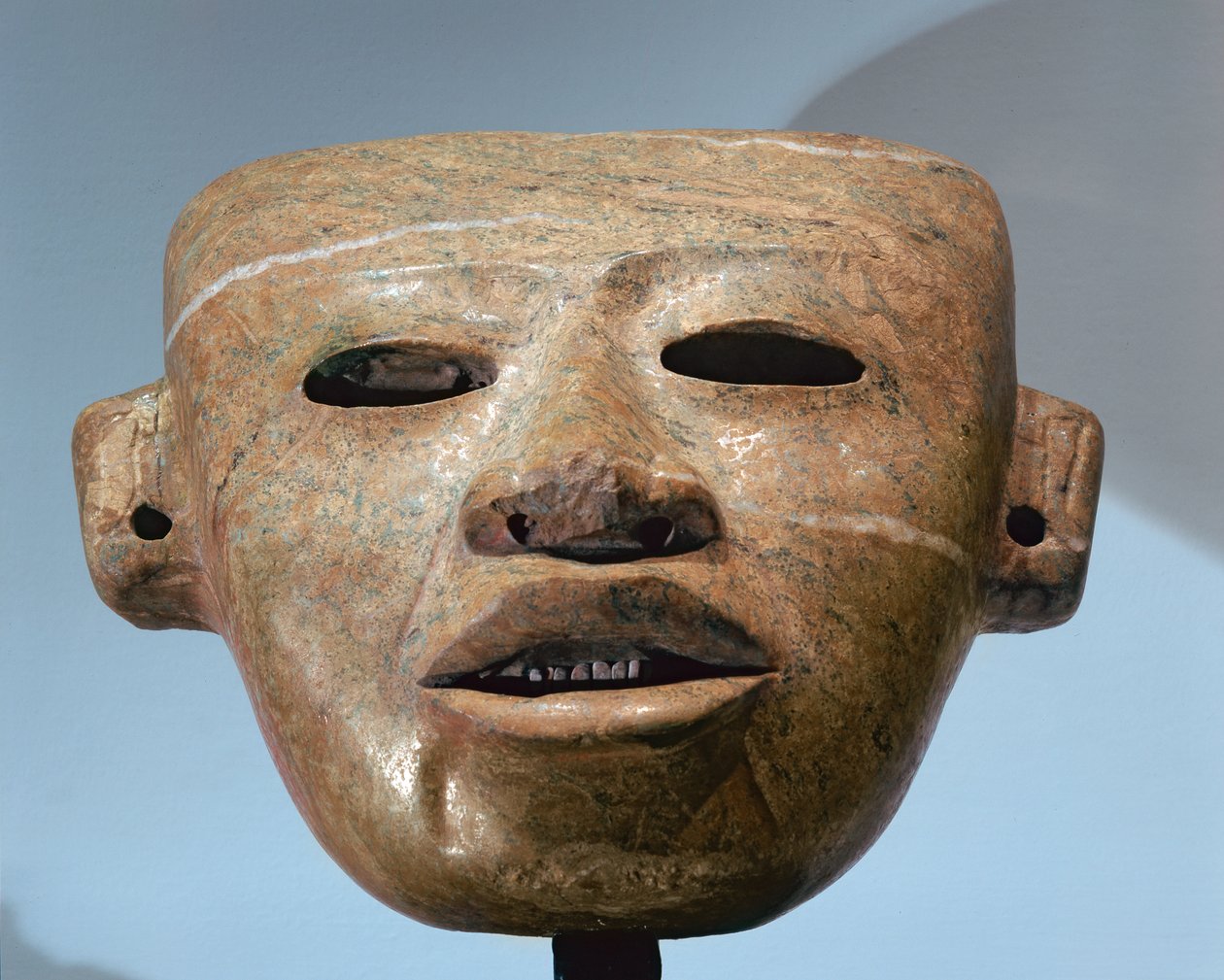 Máscara Funerária, Central Highlands, México, c.250-550 (serpentina) de Teotihuacan