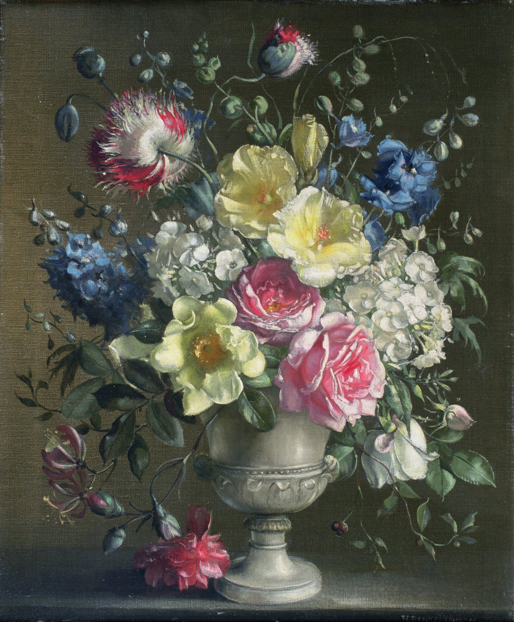 Flores de Verão (óleo sobre tela) de Terence Loudon