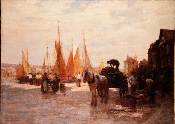 Uma Vista do Porto de Brixham, Devon de Terrick Williams