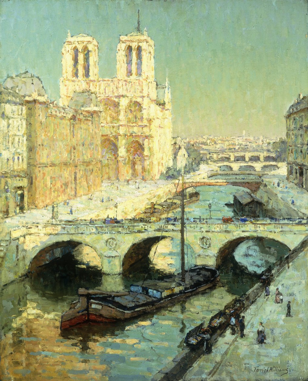 Notre Dame, Paris (óleo sobre tela) de Terrick Williams