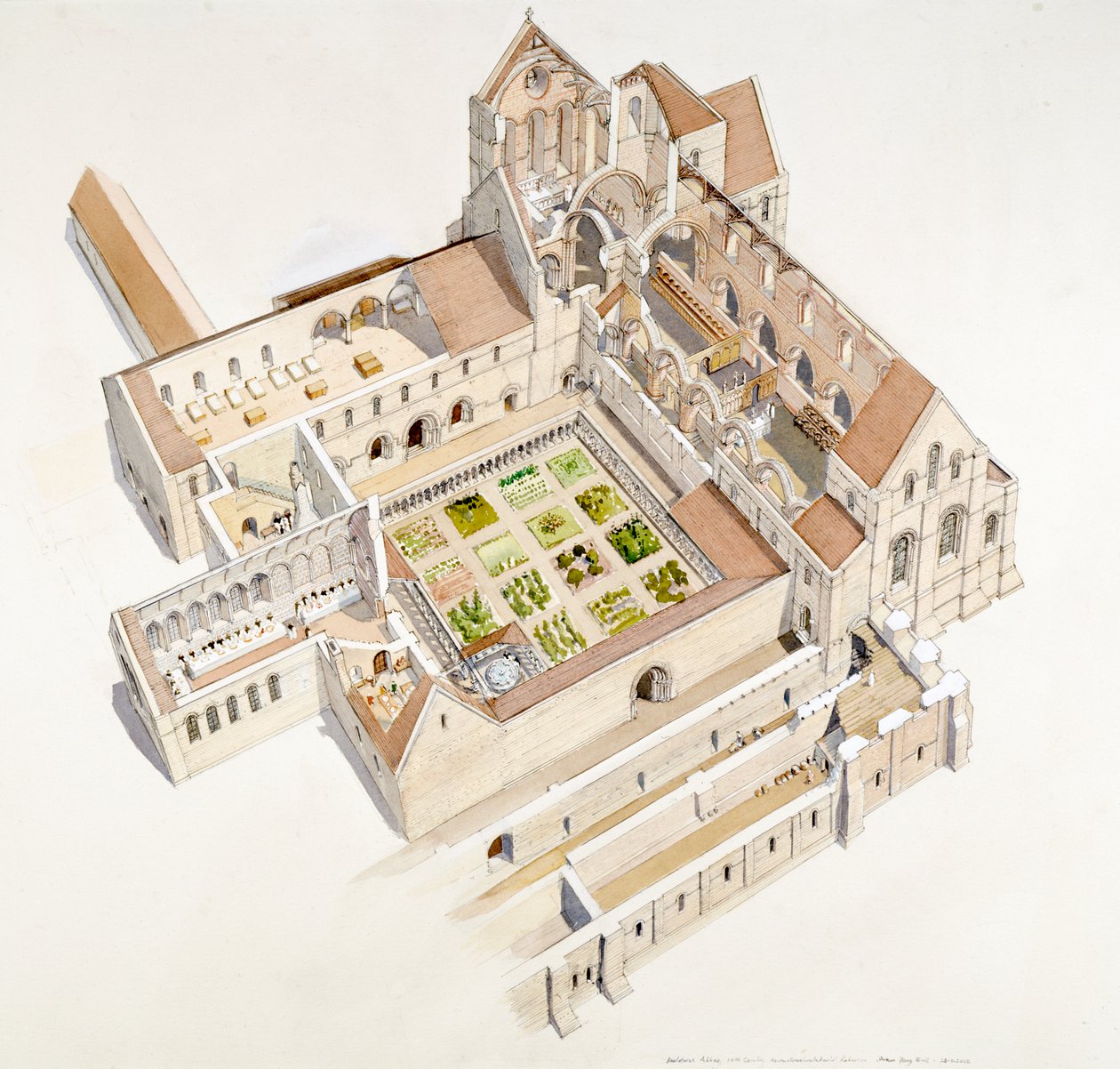Abadia de Buildwas, século XII, c1990-2010 de Terry Ball