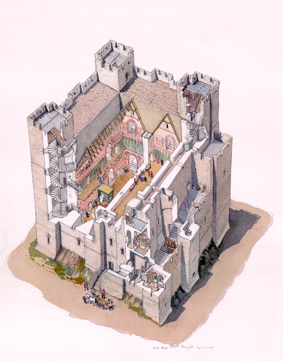 Dover Castle Keep c1190, c1990-2010 de Terry Ball