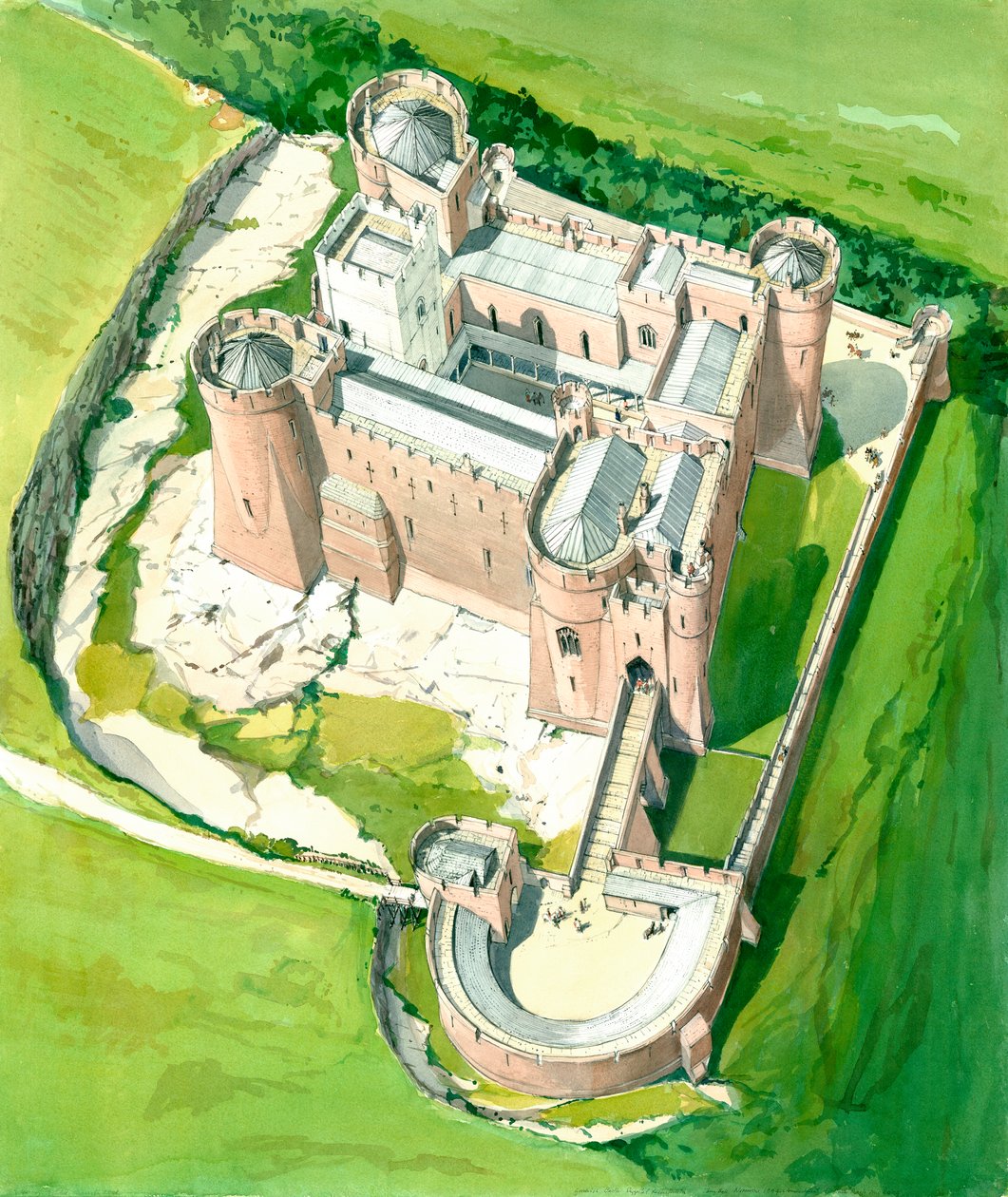 Castelo Goodrich, final do século 13, c1990-2010 de Terry Ball