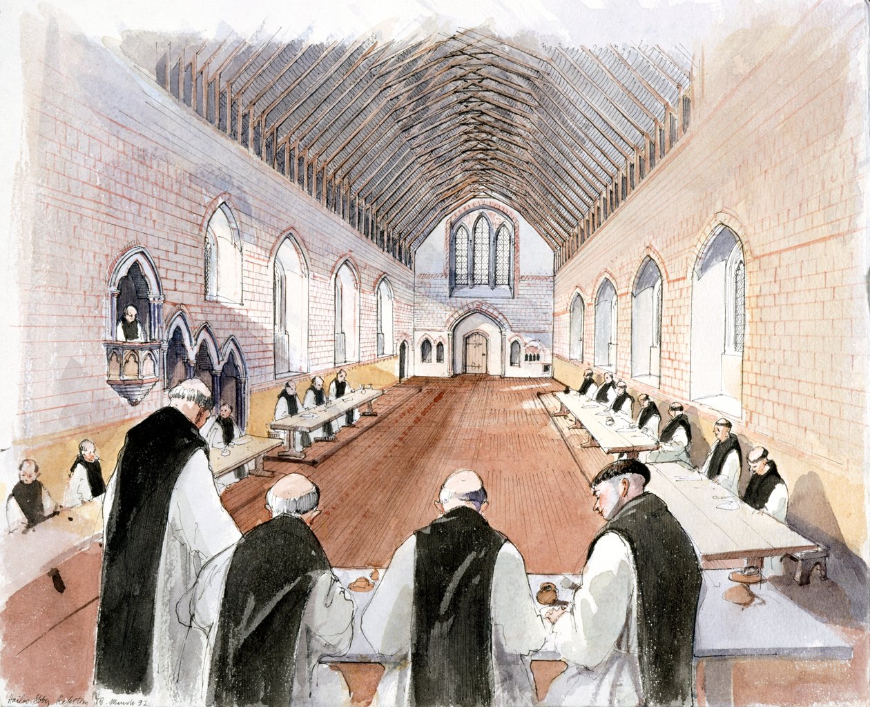 Abadia de Hailes, século XIII, c1990-2010 de Terry Ball