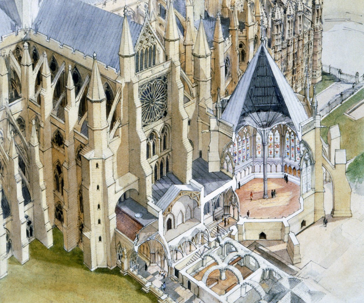 Abadia de Westminster, Chapter House, século 16, c1990-2010 de Terry Ball