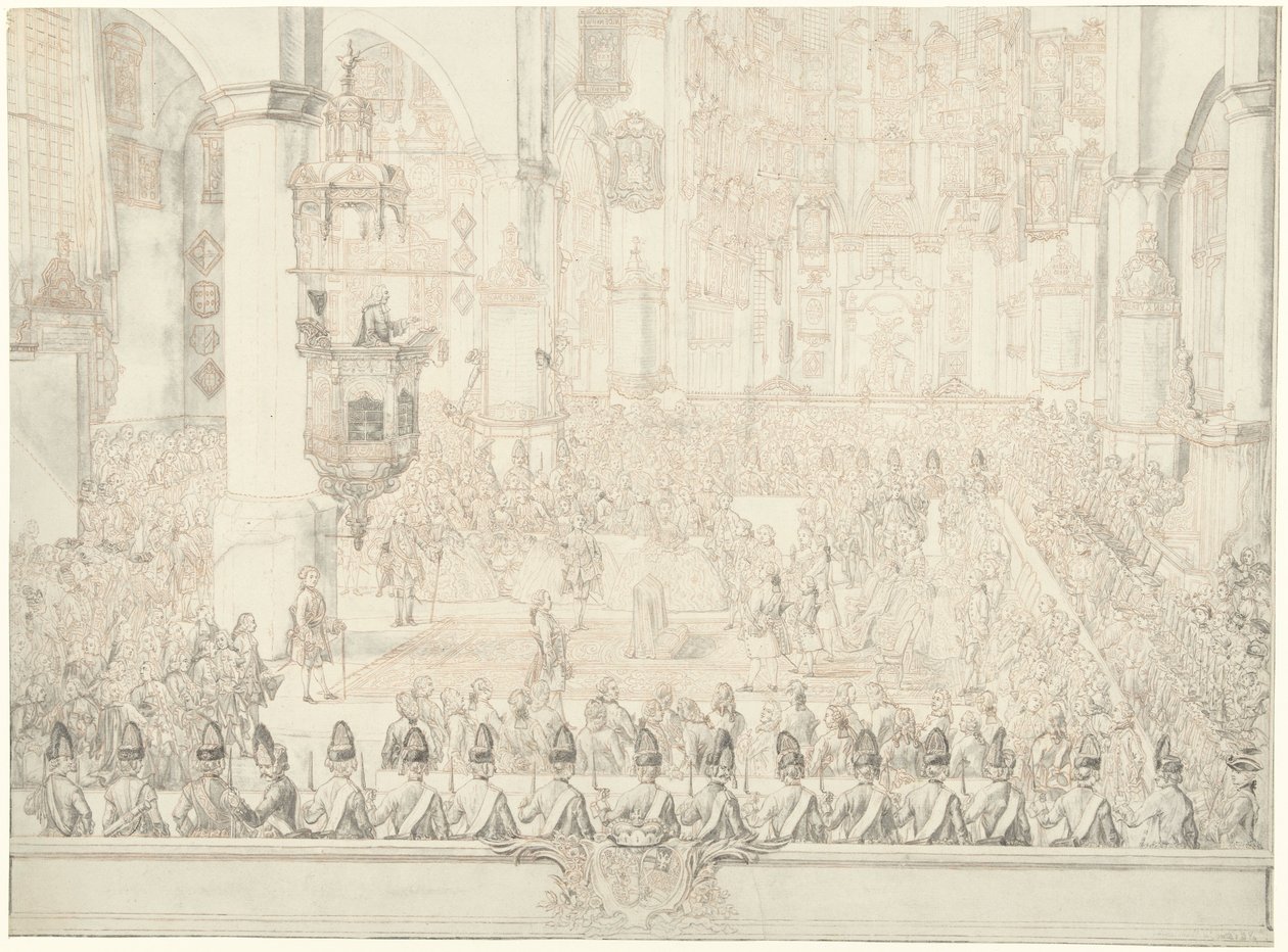 Casamento de Charles Christian de Nassau-Weilburg com a Princesa Carolina, 1760 de Tethart Philip Christian Haag