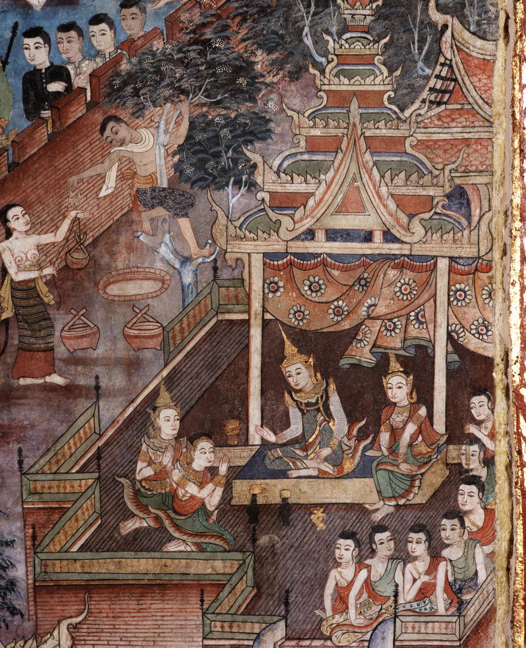 Detalhe do mural de Thai School