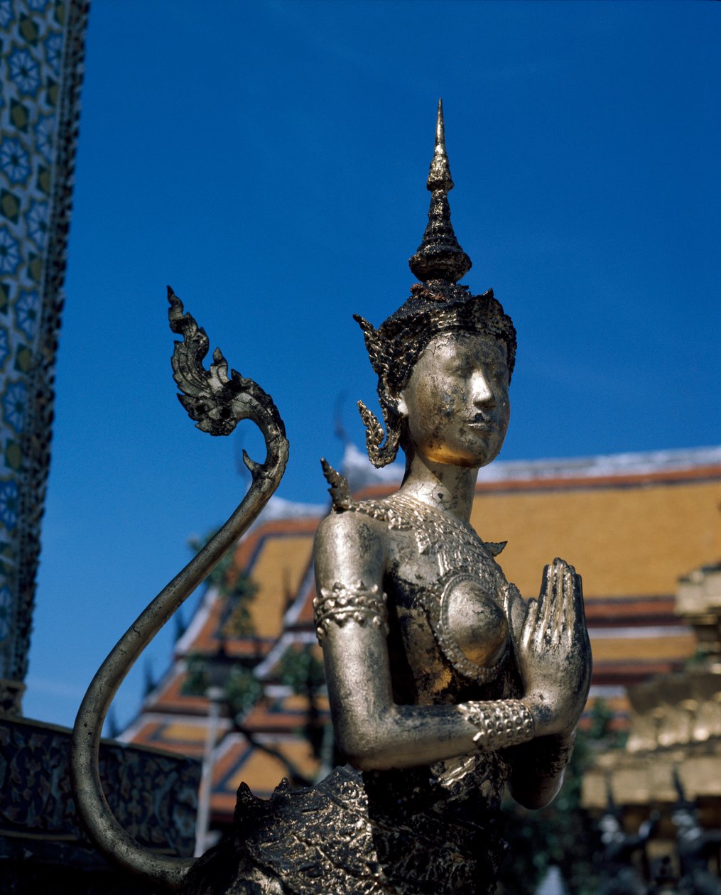 Detalhe de um kinnari de Thai School
