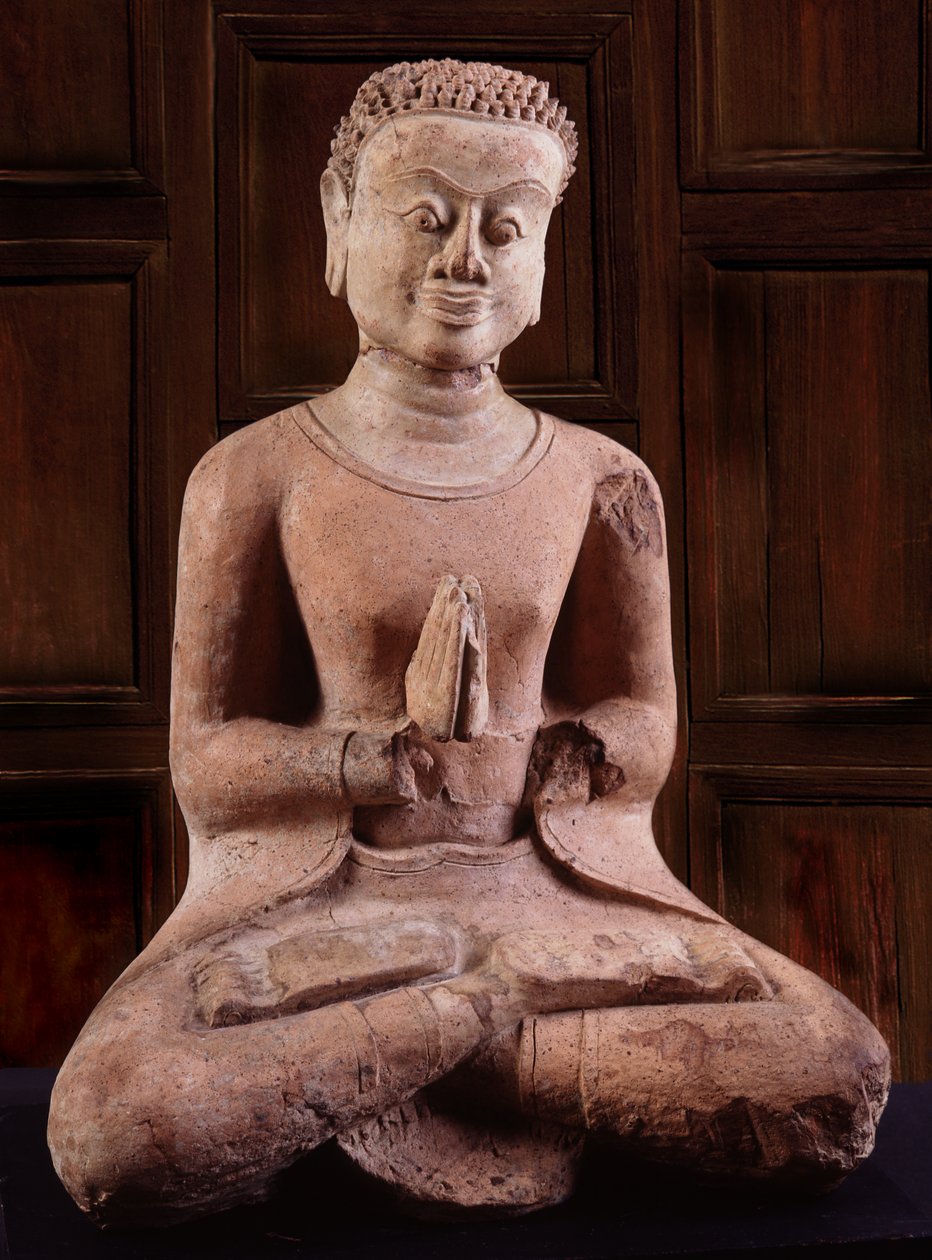 Discípulo, Período Davaravati (terracota) de Thai School