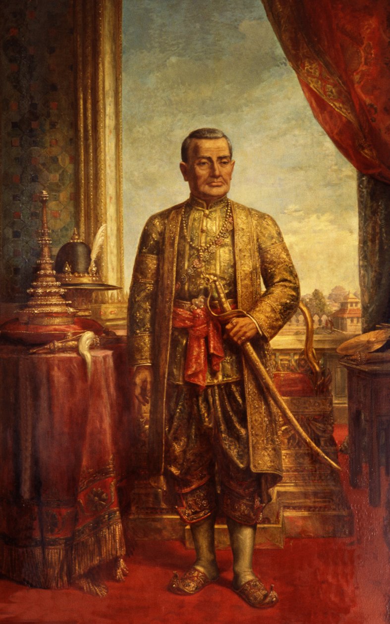 Retrato de Buda Yodfa Chulaloke de Thai School