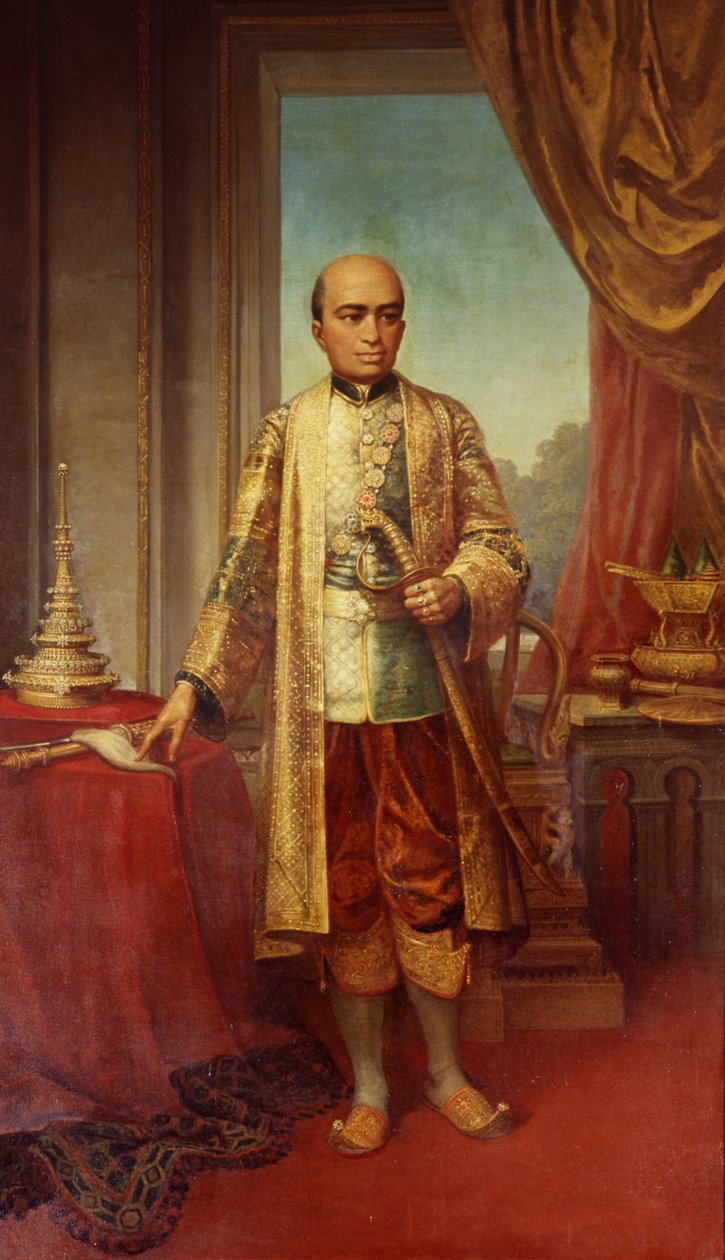 Retrato do rei Phra Buda Lertla Napalai de Thai School