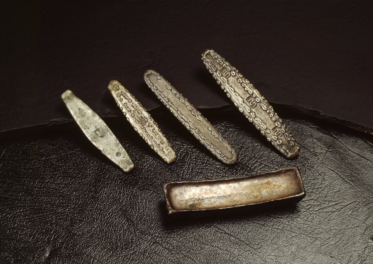Dinheiro de sela usado em Lanna, norte da Tailândia e Laos (metal) de Thai School