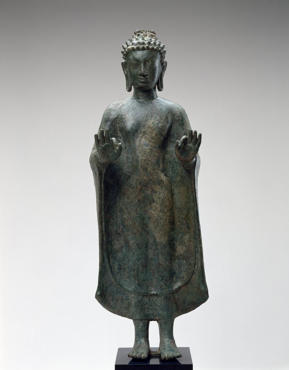 Buda em pé, final do século 8 (bronze) de Thai School