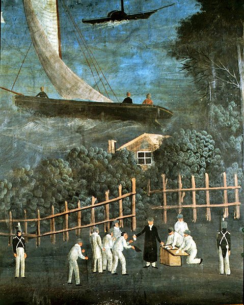 Comerciantes ocidentais (fresco) de Thai School